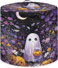 Purple Floral Halloween Ghost Dust Cover for Kitchen Accessories 8 Quart Pressure Cooker Air Fryer Rice Cooker Dust Cover with Top Handle and Storage Pocket