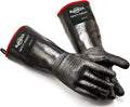 RAPICCA 932°F Heat Resistant BBQ Grill Gloves: Oil Resistant Waterproof for Smoking Grilling Cooking Barbecue Deep Frying Turkey Rotisserie Handling Hot Greasy Meat | Great Stocking Stuffers for Men