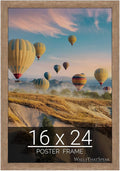 wallsthatspeak 16x24 Brown Barnwood Picture Frame for Puzzles Posters Photos or Artwork
