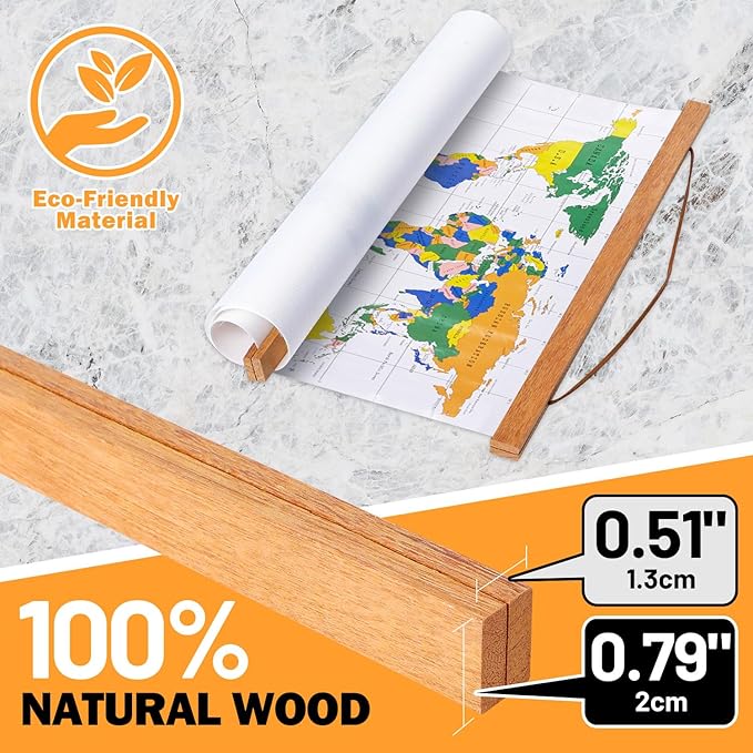 40x27 40x30 40x20 Poster Frame, Magnetic Light Wood Wooden Frame Hanger for Photo Picutre Canvas Artwork Art Print Wall Hanging (1 Pack, 40", Teak Color)
