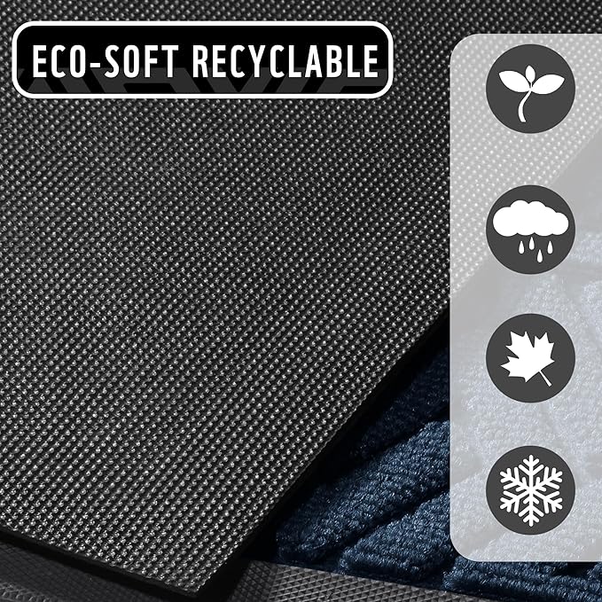 Yimobra Extra Large Door Mat 60x36, All-Weather Waterproof Outdoor Mats for Front Door, Non Slip Rubber Doormat for Patio Proch Outside Entryway Indoor, Blue