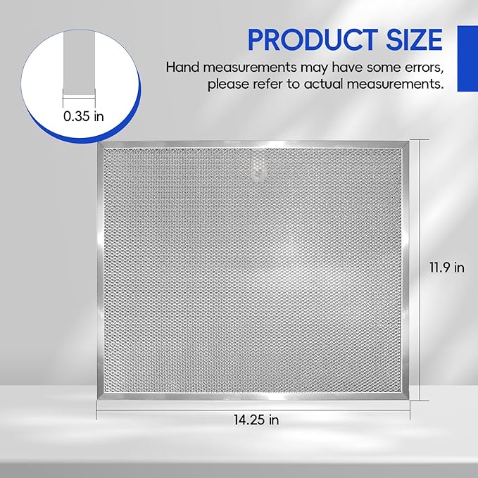 Stove Hood Vent Filter 11-3/4" x 14-1/4" BPS1FA30 - Compatible with NuTone Allure & Broan Range Hood Filter Replacement 99010299 - Fits QS1 QS2 30" Hoods(Stainless Steel Frame: 2-Pack)