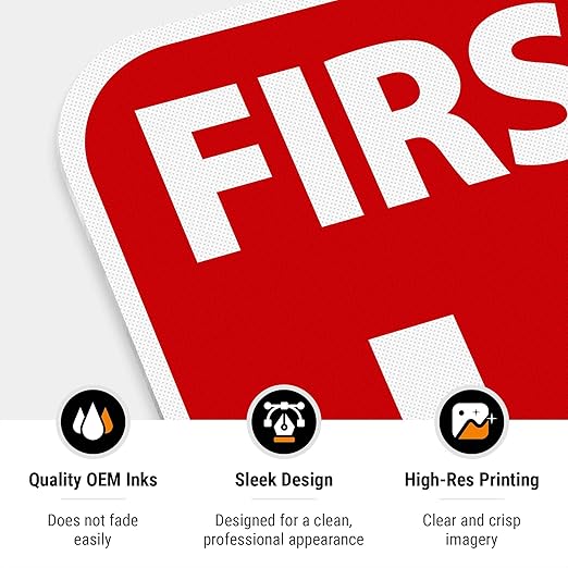 First Aid Kit Sign, (SI-1040) 12x18 Inches, 3M EGP Reflective .063 Aluminum, Fade Resistant, Made in USA