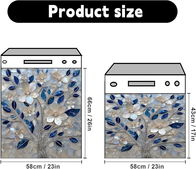 Dishwasher Magnet Sticker Cover Panel Decal Refrigerator Magnetic Sticker Decorative for Kitchen Decoration,Fridge Door Cover, Appliances Stickers 23"x26"