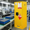 38" H × 24" D × 24" W Flammable Storage Cabinet, Fireproof Chemical Flammable Liquid Storage Cabinet, for Industrial and House, Yellow