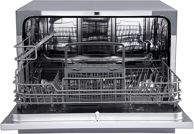 EdgeStar DWP62WH 6 Place Setting Portable Countertop Dishwasher - White