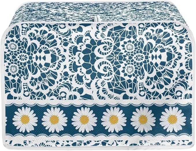 UNICEU Boho Daisy Flower Toaster Cover, Quilted Fits Most Standard 2 Slice Toasters