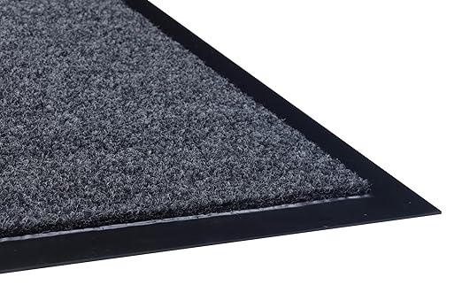Guardian Golden Series Woven Indoor Wiper Floor Mat, Vinyl/Polypropylene, 3'x5', Charcoal