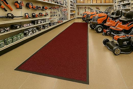 Guardian WaterGuard Indoor/Outdoor Wiper Scraper Floor Mat, Rubber/Nylon, 3'x10', Red