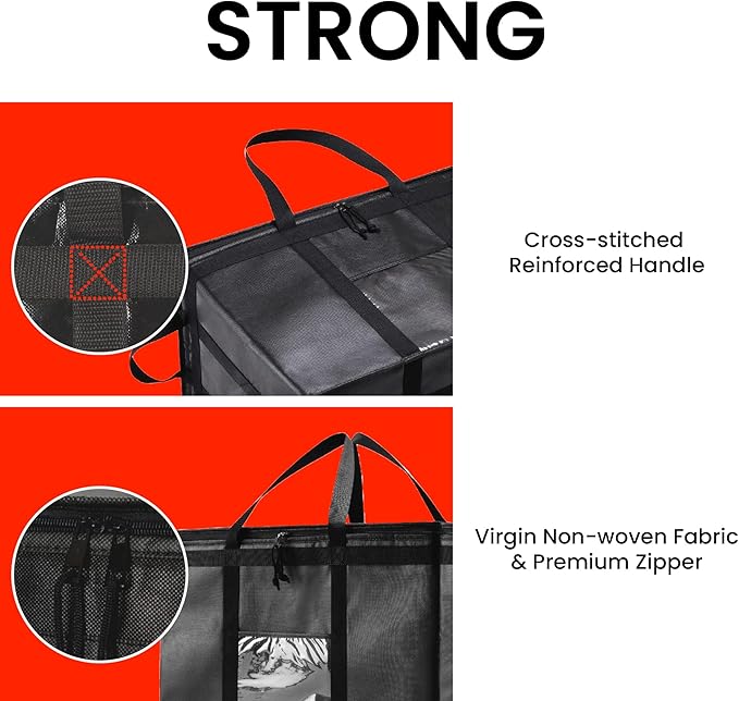 NZ home Insulated Bags for Food Delivery (3XL) Grocery Shopping Cooler Bag, Pizza Delivery, Hot & Cold Catering Tote, Reusable, Foldable & Heavy Duty (Green)