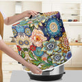 Xoenoiee Boho Floral Blossoms Pattern Pressure Cooker Cover for 3 qt Instant Pot, Kitchen Appliance Dust Cover with Pockets for Rice Cooker Air Fryer Slow Cooker
