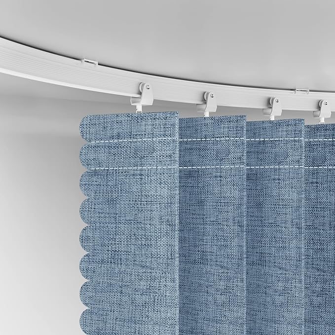 100% Blackout Drapes for Sliding Glass Door - Thermal Insulated Door Blinds Patio Door Curtains Vertical Blinds for Window(Blue, W180 x L84, 1 Pack)
