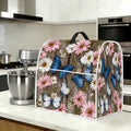 Stand mixer cover with handle and storage bag, reusable and washable, stylish retro floral design, keeps kitchen countertops clean and tidy (fits 6-8 quart mixers).