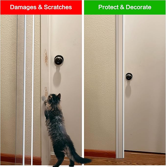 Wall Corner Protector, Walls Edge Protector, Self-Adhesive Wall Corner Guards, PVC Double Side Edge Protector, Furniture Stairs Guard (Clear, 2pcs x 35.4" L x 1.97" W)