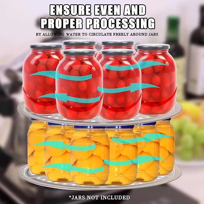 3Pack 11-Inch Pressure Cooker Canner Rack/Canning Rack Food Grade 304 Stainless Steel Compatible with Presto,Steamer Rack Stand for Steaming, All-American and More