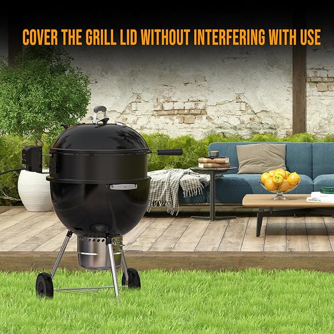 Skyflame Charkettle Rotisserie Ring Kit Compatiable with Weber 18" Charcoal Kettle Grills and Other Similar Kettle Grills, Black Coated Steel BBQ Grill Rotisserie Kit