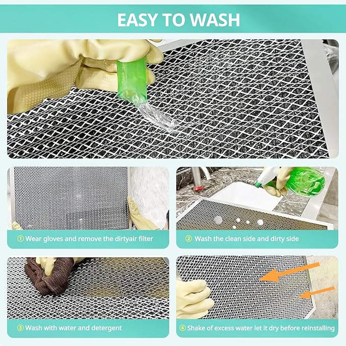 16x25x1 Electrostatic Air Filter, Washable & Reusable Aluminum AC/HVAC Furnace Filter, MERV 8, Lasts a Lifetime, Healthier Home or Office(Actual Size: 15.5"x24.65"x0.86")