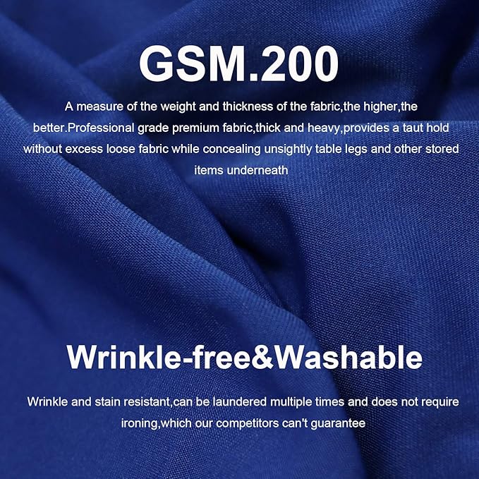 RELIANCER 2 Pack Stretch Spandex Table Covers for Rectangular Tables,8FT Elastic Fitted Tablecloth,Universal Rectangular Table Cloth Protector for Outdoor Party,Wedding,Bar,Birthday,Banquet,Events