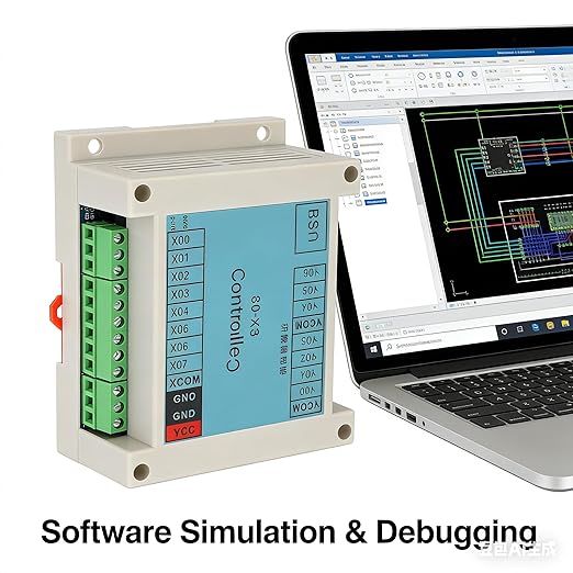 Programmable Logic Controller, PLC 8 Input 7 Output Programmable Control Board for Industrial Automation Magnetic, Programmable Logic Circuits