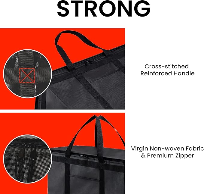 NZ home Insulated Bags for Food Delivery (2XL) Grocery Shopping Cooler Bag, Pizza Delivery, Hot & Cold Catering Tote, Reusable, Foldable & Heavy Duty (Orange)