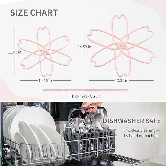 iPROTECT - Stack Expert | Multi-Purpose BPA-Free Silicone Pans & Pots Protector. Set of 3. Trivets for All Cookware Sizes, Protects Coating & Scratches, Dishwasher Safe (Mocha Nude, S&L)