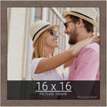 wallsthatspeak 16x16 Brown American Barn Picture Frame for Puzzles Posters Photos or Artwork