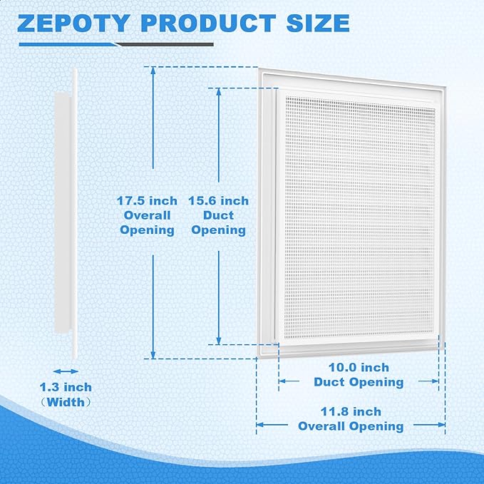 2-Pack Paintable Gable Vents - 12" x 18" Aluminum with Screen, Maximize Ventilation in Attics and Sheds, Vent Opening: 10" x 16"