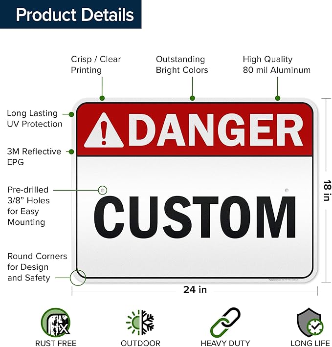 Custom Fire Equipment Sign, Ansi Sign, Osha Compliant, 18x24 Inches, 3M EGP Reflective, Rust Free .080 Aluminum, Fade Resistant, Made in USA by My Sign Center