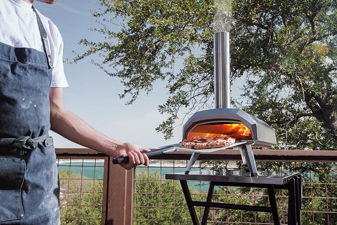 Ooni Karu 12 Multi-Fuel Outdoor Pizza Oven – 12 Inch Pizzas in 60 Seconds - Portable Wood and Gas Fired Pizza Oven with Pizza Stone, Dual Fuel Ooni Pizza Oven