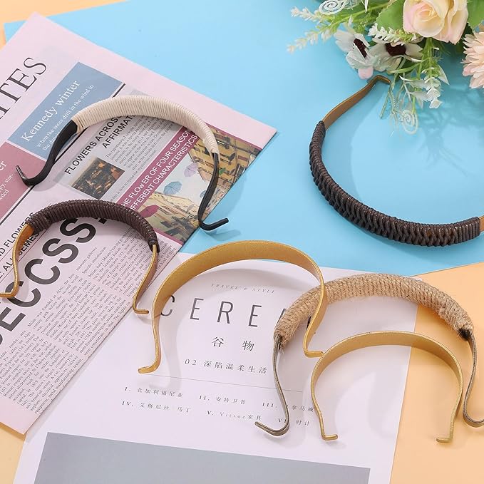 uxcell Metal Tea Pot Handle Internal Buckle Teapot Woven U-Shape Handle Replacement for Span 2.8-3.5 Inch Ceramic Pottery Teapot Kettle Accessories Supplies, Gold/Brown