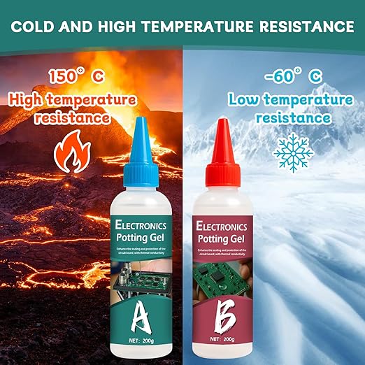 400g Electronic Potting Compound, Moisture Proof Shock Clear Insulating Sealant, Electrical Potting Compound Suitable for Circuit Boards, Home Appliance Control Panels and LED Lights