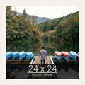 wallsthatspeak 24x24 White Picture Frame for Puzzles Posters Photos or Artwork