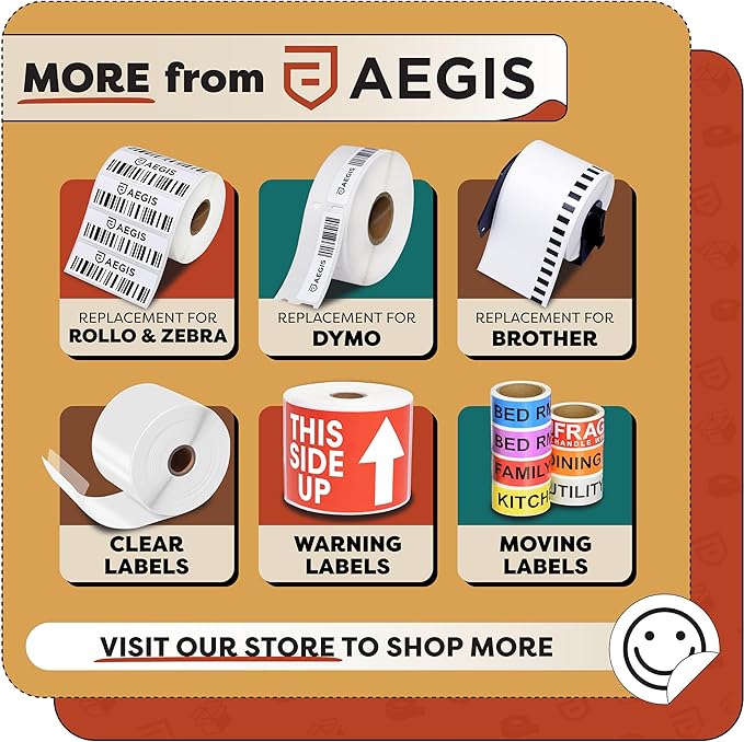 Aegis Adhesives - 1.2" X 0.85" Direct Thermal Labels (12 Rolls, 1500 Labels/Roll) Multipurpose Return Address, QR Barcodes - Perforated, Compatible with Zebra Desktop Printers - NOT Rollo Compatible