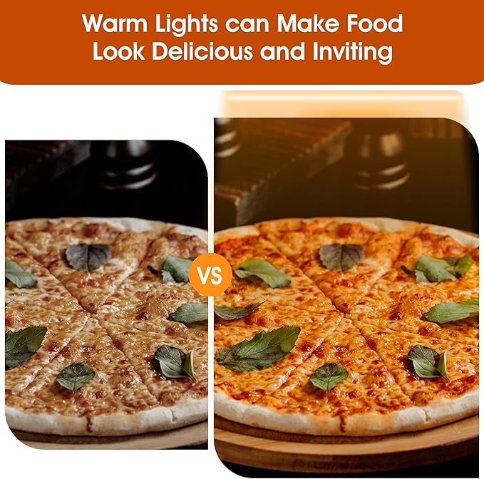 48 inch Food Warmer Display, Anpuce 3-Tier Food Warmer Countertop Display Pizza Pastry Warmer w/ 3D Heating with LED Lighting, Temper Glass Door, Pastry Display Case for Buffet Restaurant