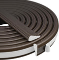3Pcs×196" Wedge-Shape Foam Window Weather Stripping Door Seal Strip,Soundproofing Frame Insulation Tape for Exterior Front Door,Noise Cancelling Window Inserts,Door Gap Filler Light Blocker,Brown
