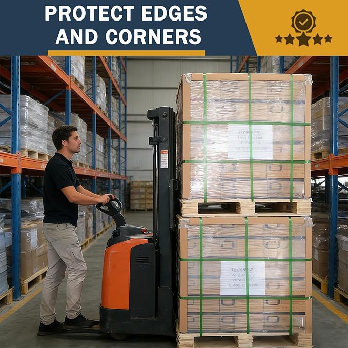 Cardboard Edge Protectors for Shipping - 2"W x 2"D x 48"L,Edge Protector, Pallet Corner Protectors, V-shape cardboard,Box Corner Protector,Packaging Edge Protectors,Brown, .16Ga - 60/Pack