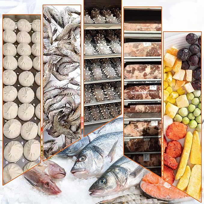 Kolice Commercial Heavy Duty 220Volts 15 Trays Blast Chiller& Freezer, Flash Freezer with Food Probe to Detect Cord Temperature of Food,Lowest temp: -40°F for Restaurants,Canteens,Schools,Hotels