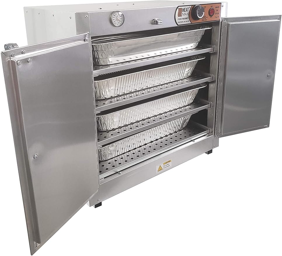 HeatMax 25x15x24 Commercial Hot Box Catering Food Warmer, Hot Food, Pizza, Pastry, Empanada, Patty, Concession, Heated Case