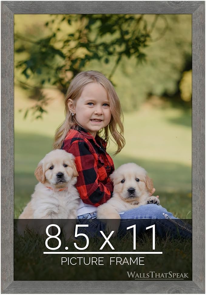 wallsthatspeak 8.5x11 American Barn Picture Frame for Puzzles Posters Photos or Artwork