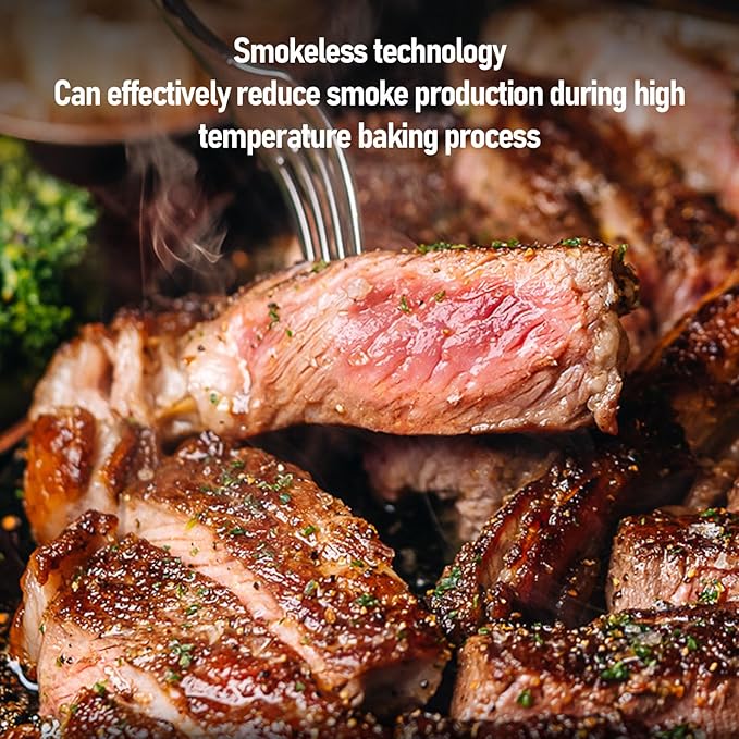 Commercial Steak Grill 1700W Electric Oven, Stepless Adjustment, Smokeless, US Plug 110V - High Temperature Cooking, Multi Functional for Steak, Cake, Pizza