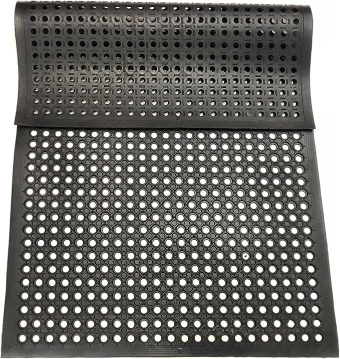 Uniboho Outdoor Rubber Floor Mats Anti Slip Restaurant Commercial Kitchen Mat Rubber Drainage Mat 60 x 35 Heavy Duty Door Mat for Garage Garden Indoor Outside Industral Pool Entrance Bar Wet Area