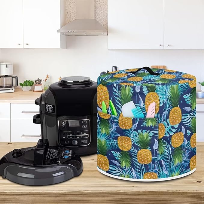 Pineapple Kitchen Appliance Cover for 8 qt Pressure Cooker,Small Appliance Dust Cover for Electric Pressure Cooker/Air Fryer/Rice Cooker/Steamer/Toaster/Oven,Washable