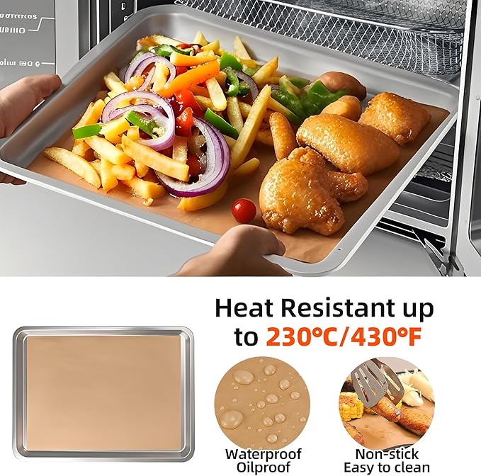 Air Fryer Liners for Midea Flexify French Door Toaster Oven Air Fryer Combo, 100pcs Disposable Parchment Paper