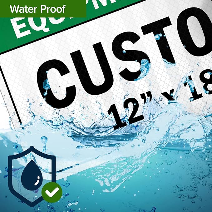 Custom Safety Equipment Sign, Ansi Sign, Osha Compliant, 12x18 Inches, 3M EGP Reflective, Rust Free .063 Aluminum, Fade Resistant, Made in USA by My Sign Center