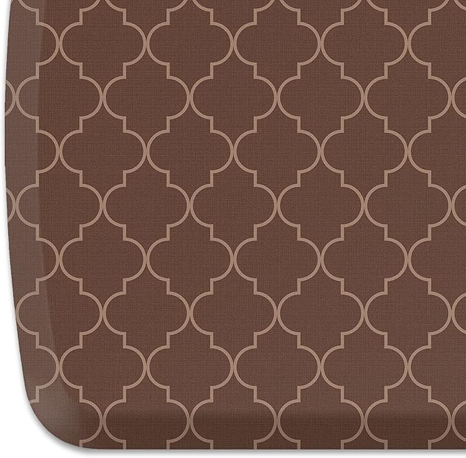 GelPro Elite Premier Anti-Fatigue Kitchen Comfort Floor Mat, 20x72”, Trellis Walnut Stain Resistant Surface with Therapeutic Gel and Energy-return Foam for Health and Wellness