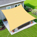 Amagenix Sun Shade Sail 10'X15'Curved Edge Outdoor Shade Canopy Sand Breathable 95% UV Block Shade Cloth for Patio Garden Backyard (We Make Custom Size)