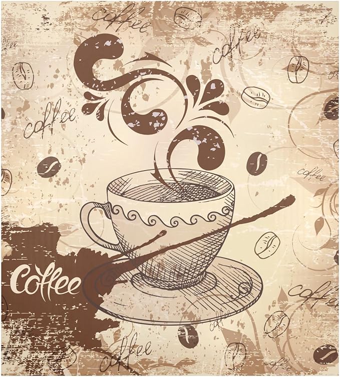 Coffee Cup Retro Dishwasher Magnet Cover Sticker Magnetic Refrigerator Panel Front Door Fridge Microwave Decal Decorative