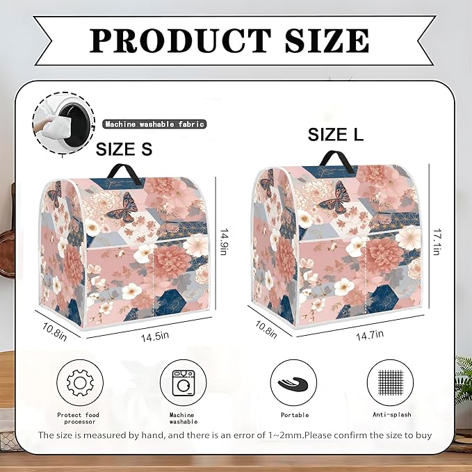 Mixer Dust Cover for 8.5-9.5 Qt Stand Mixer, Cloth Cover with 2 Storage Pockets for Stand Mixer Protective Covers Large for 8.5-9.5 Quart Mixer