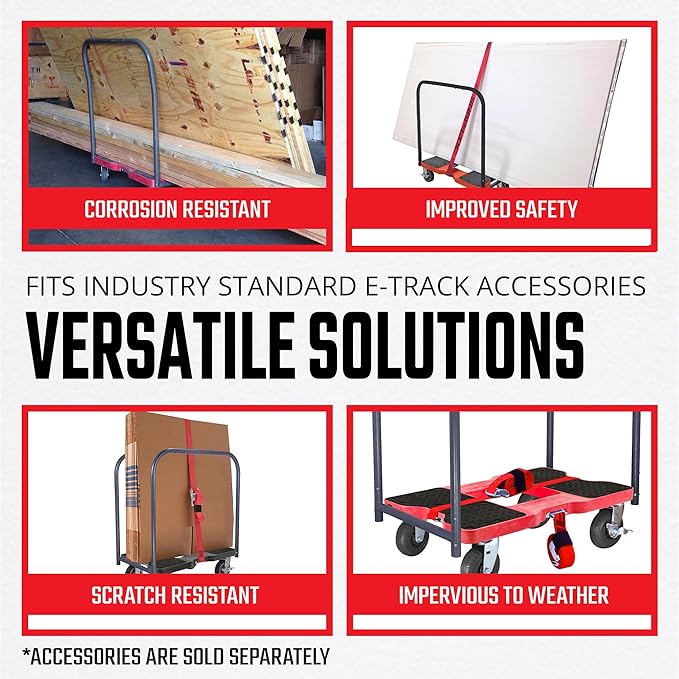 Snap-Loc Push Bar Set Converts Dolly to Push Cart, Easy Installation, Durable Steel Construction & Adjustable Height