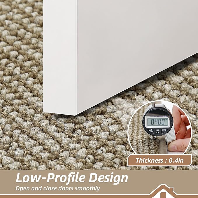 BEQHAUSE Dirt Trapper Door Mat 20" x 48", Non-Slip Washable Doormats Entrance Mat, Dirt Resistant and Absorbent Welcome Mat, Low Profile Floor Mats for Front Back Door and Entryway, Light Beige